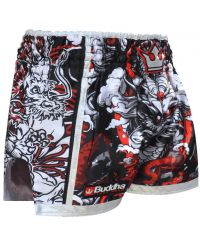 Short Buddha Muay Thai Kick Boxing Dragon Rojo